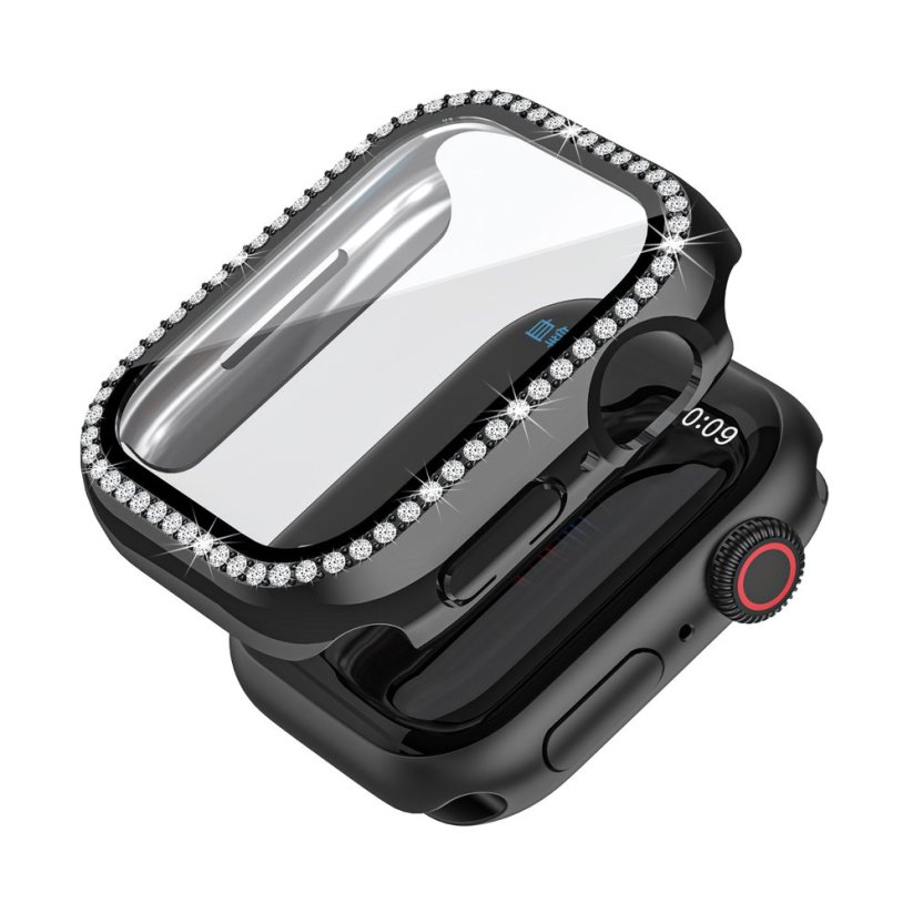 JP Watch case Diamond, Apple Watch 7 / 8 / 9, 45 mm, Black