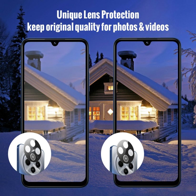 3D Tempered glass for camera lens, Xiaomi Redmi 14C