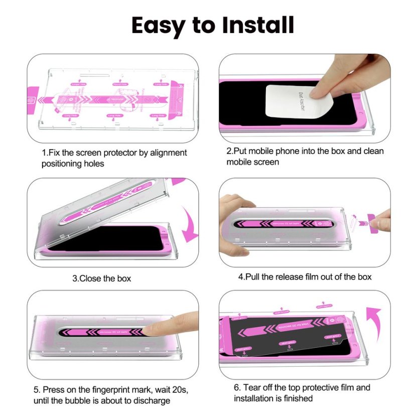 JP SimpleFlow Tvrzené sklo s jednoduchou aplikací, iPhone 13 Mini