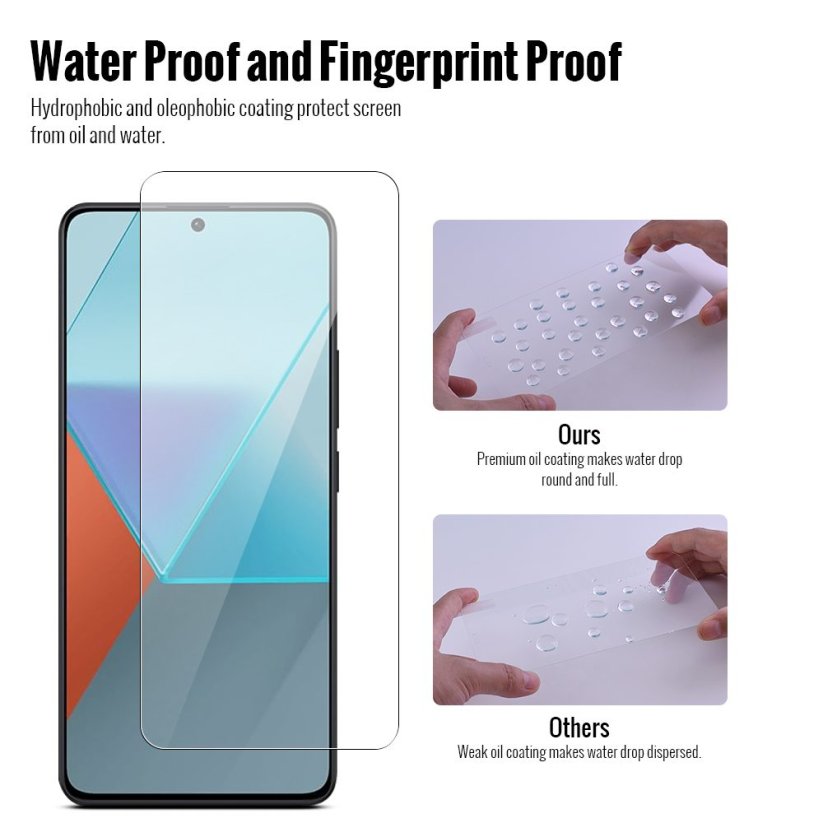 JP Long Pack Tempered Glass, 3 screen protectors, Xiaomi Redmi Note 13 Pro 5G