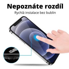 JP 3D sklo s instalačním rámečkem, iPhone 11, černé