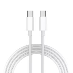 JP USB-C to USB-C Cable, PD 60W, QC 4.0, 3A, 480Mb/s, White, 2 Meters