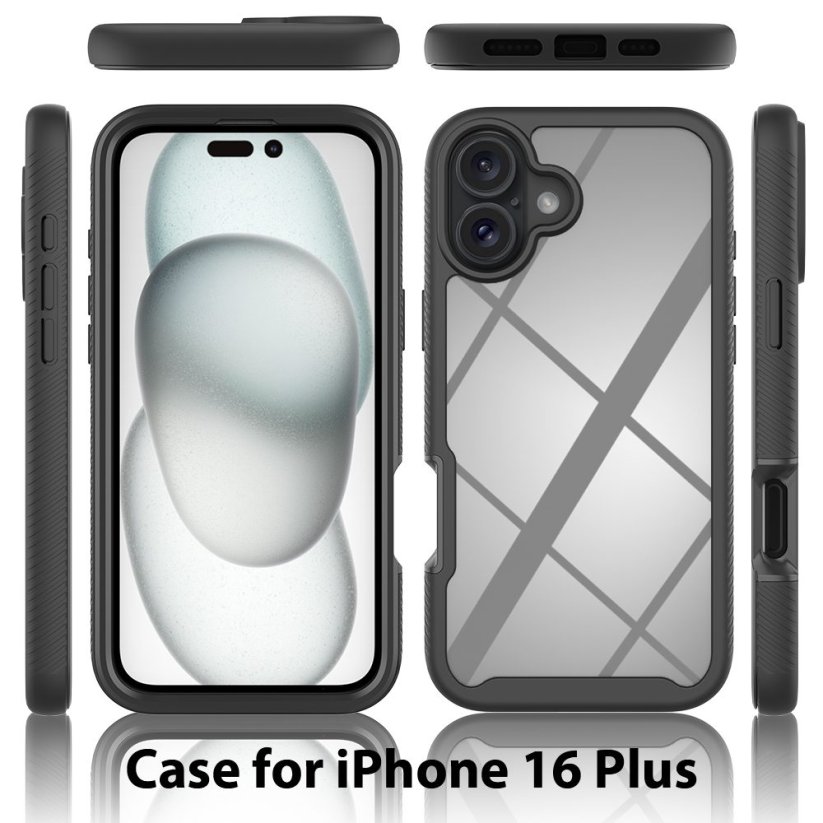 JP Defense360 obal, iPhone 16 Plus, černý