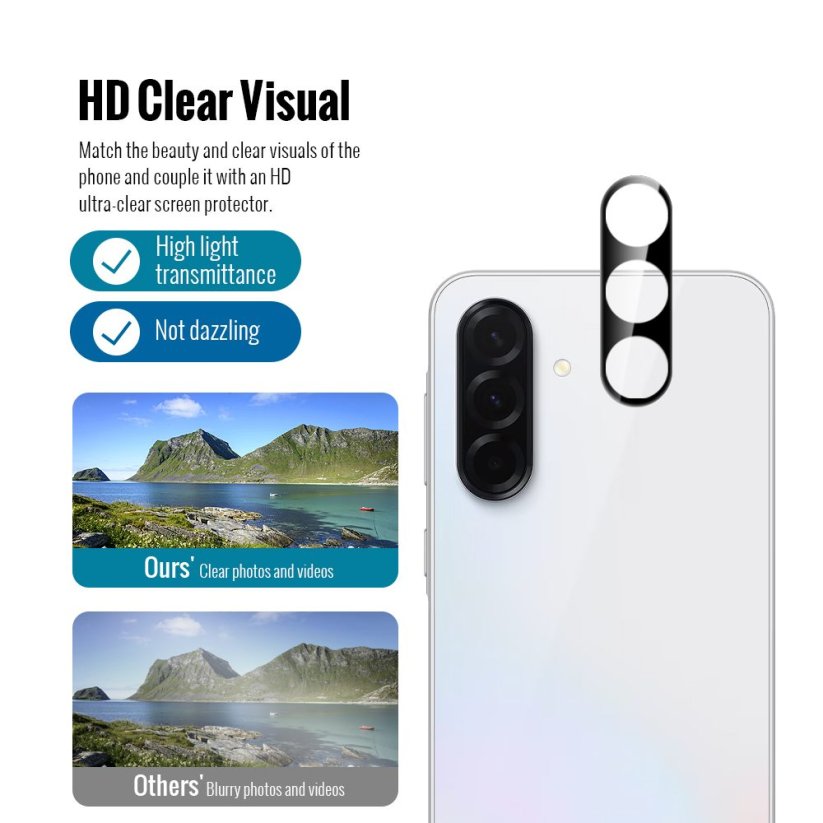 JP 5D Combo pack, Sada 2 5D tvrzených skel a 2 sklíček na fotoaparát, Samsung Galaxy A57