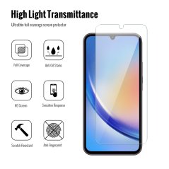 JP Combo Pack, Set of 2 Tempered Glass and 2 Camera Glass, Samsung Galaxy A34