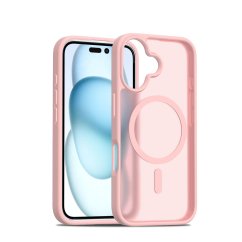 JP MagFit Colour MagSafe obal s N52 magnetem, iPhone 16, světle růžový