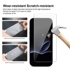 JP Long Pack Tvrzených skel, 3 skla na telefon s aplikátorem, iPhone 17 Pro Max