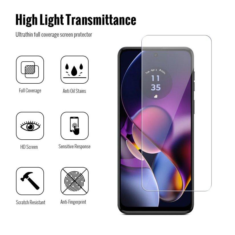 JP Combo pack, Sada 2 tvrzených skel a 2 sklíček na fotoaparát, Motorola G55