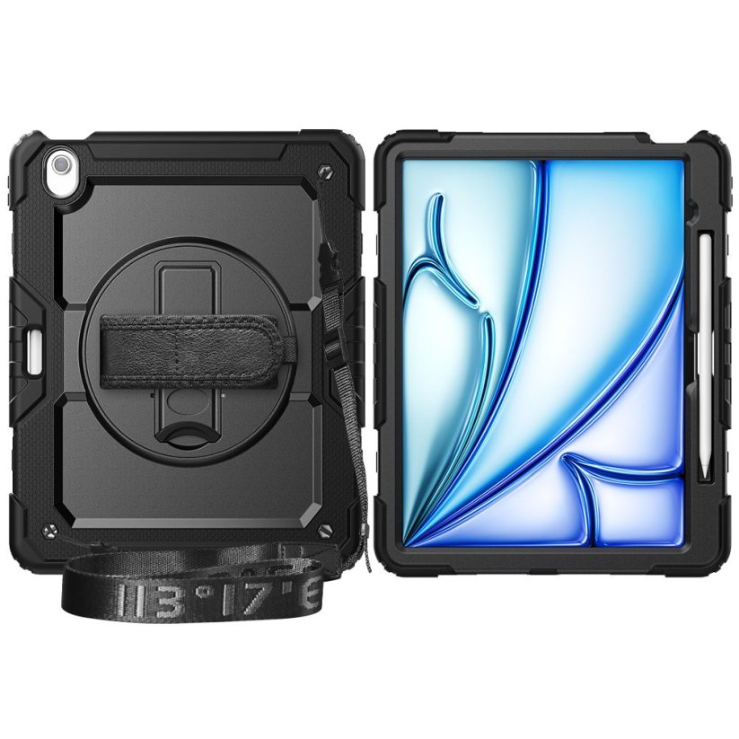 JP Solid360 obal na tablet, iPad Air 13 2024 / 2025 / 2026, černý