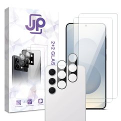 JP Combo pack, Sada 2 tvrzených skel a 2 sklíček na fotoaparát, Samsung Galaxy S25 FE