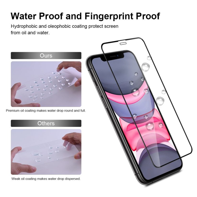 JP Full Pack Tempered glass, 2x 3D glass with applicator + 2x camera glass, iPhone 11