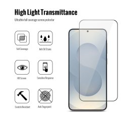 JP 5D Combo pack, Sada 2 5D tvrzených skel a 2 sklíček na fotoaparát, Samsung Galaxy S25 FE