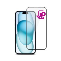 JP 5D Tempered Glass, iPhone 15, black