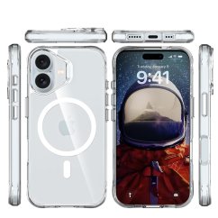 JP MagFit MagSafe Case with 3M SGS Certification, iPhone 16 Plus, Transparent