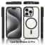 JP MagFit Clear MagSafe case with N52 magnet, iPhone 15 Pro, Black