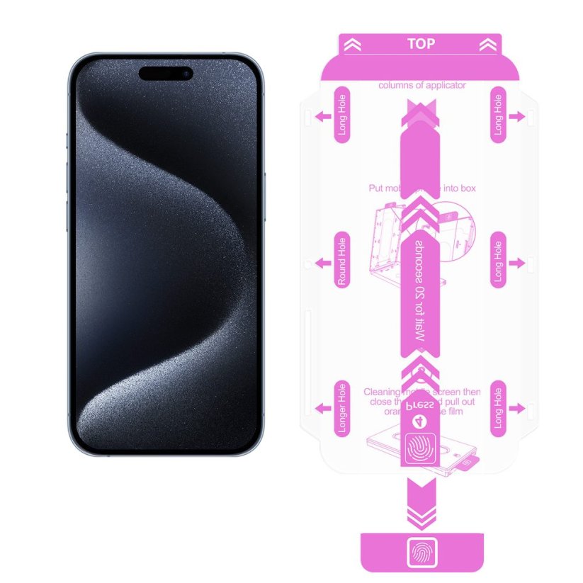 JP SimpleFlow Tvrzené sklo s jednoduchou aplikací, iPhone 14 Pro Max