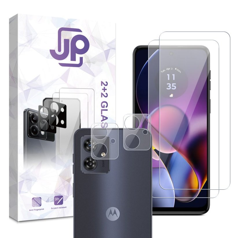 JP Combo pack, Sada 2 tvrzených skel a 2 sklíček na fotoaparát, Motorola G55