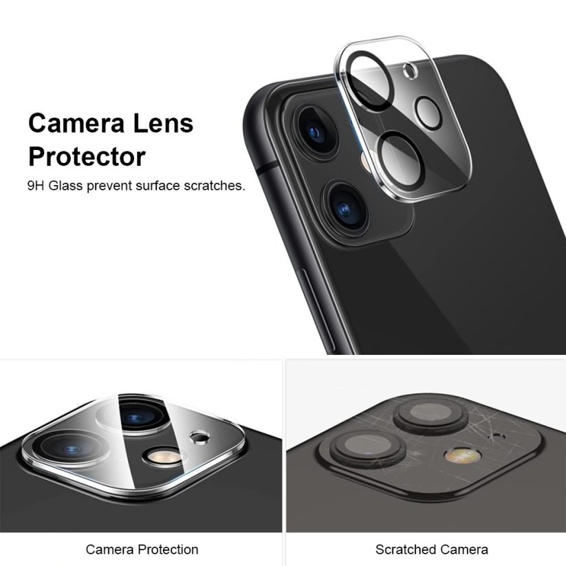 JP Full Pack Tempered glass, 2x 3D glass with applicator + 2x camera glass, iPhone 11