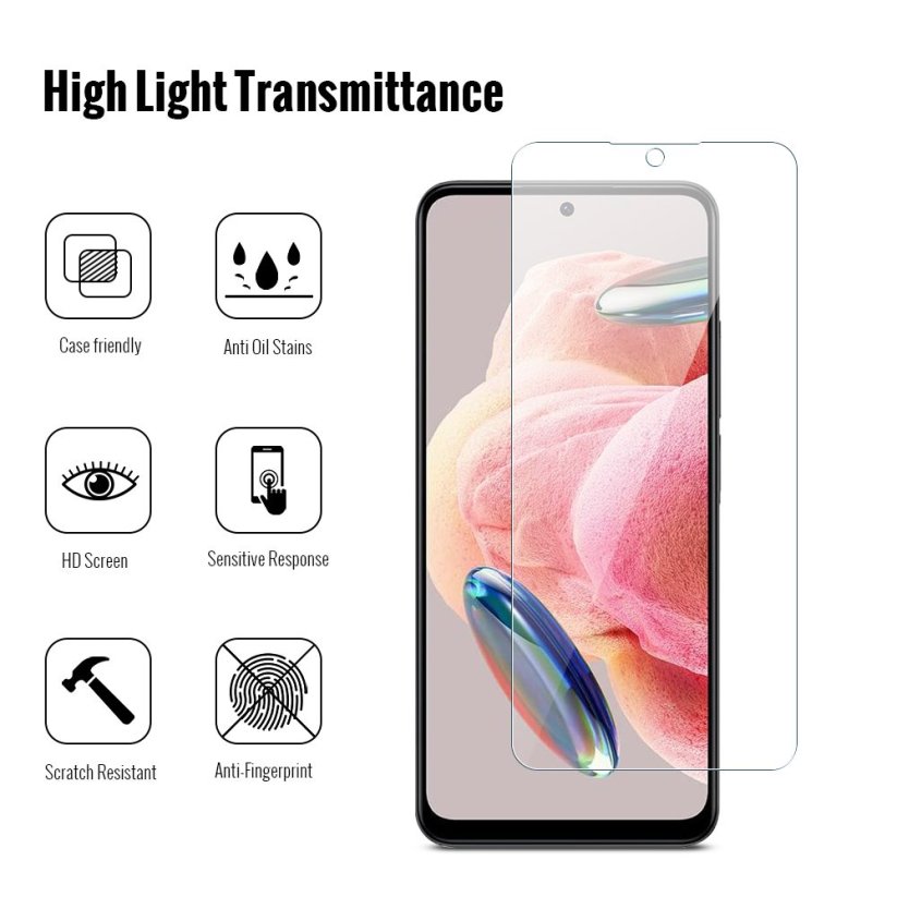 JP Long Pack Tvrzených skel, 3 skla na telefon, Xiaomi Redmi Note 12 4G
