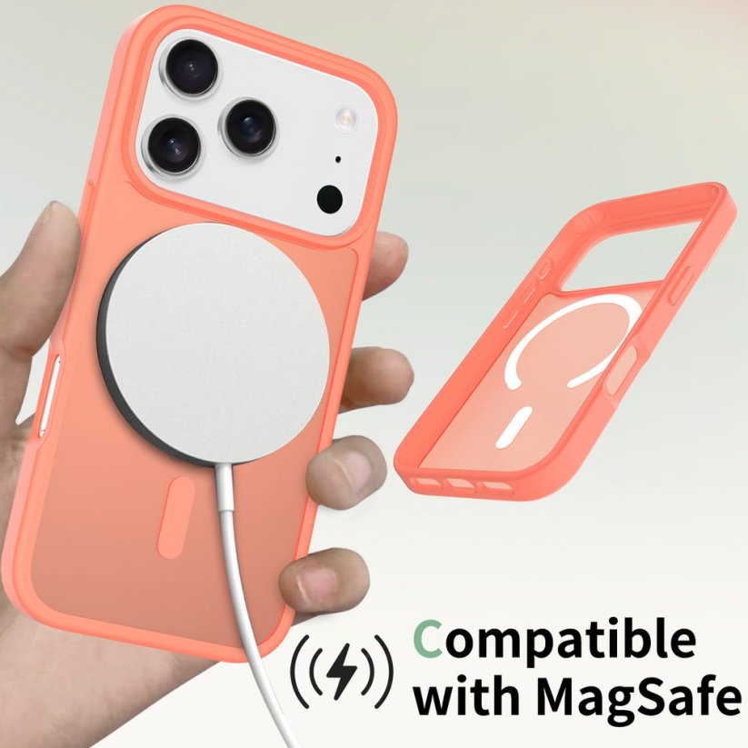 JP MagFit Colour MagSafe obal s N52 magnetem, iPhone 17 Pro, oranžový