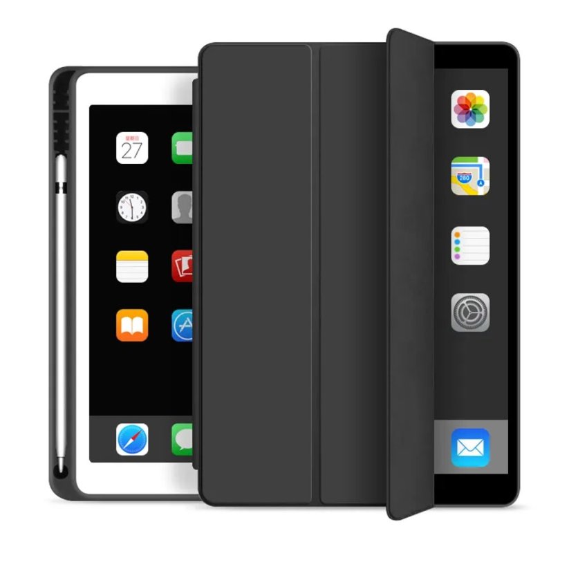 JP Smart case Pen tablet case, iPad 10.2, 2019 / 2020 / 2021 (iPad 7 / 8 / 9), Black
