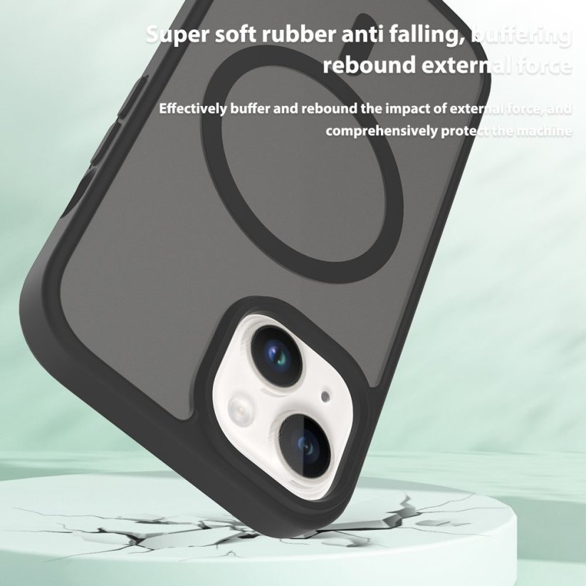 JP MagFit Colour MagSafe obal s N52 magnetem, iPhone 15, světle růžový